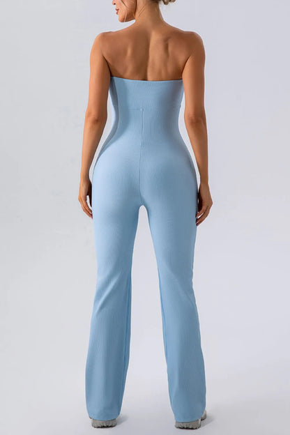 Sleeveless Straight Active Jumpsuit Easy Apparels