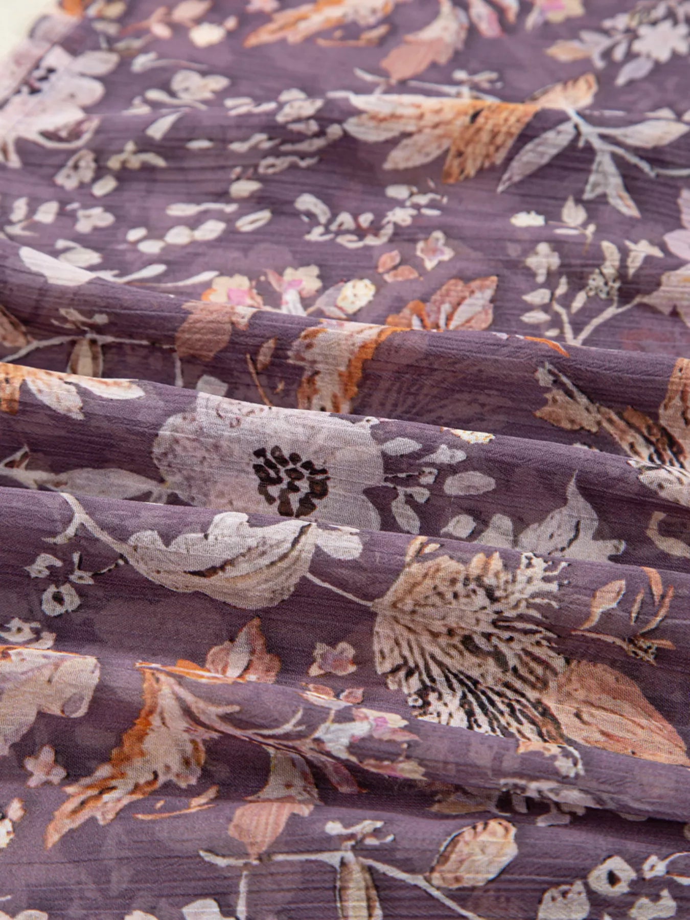 Trendsi Floral Print Tie Neck Blouse