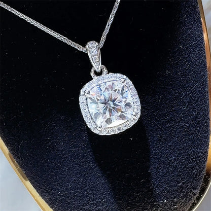 5 Carat Moissanite 925 Sterling Silver Necklace Easy Apparels