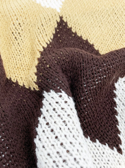 Trendsi Diamond Pattern Turtleneck Sweater