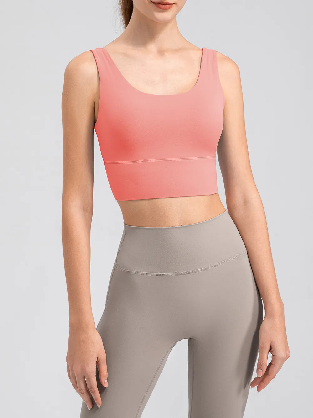 Scoop Neck Wide Strap Active Tank Easy Apparels