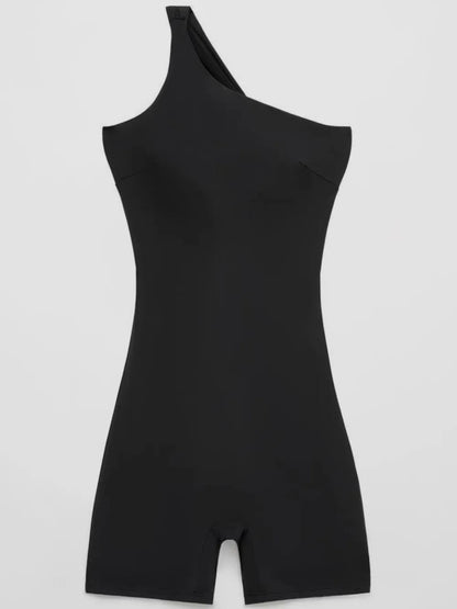 Single Shoulder Active Romper Easy Apparels