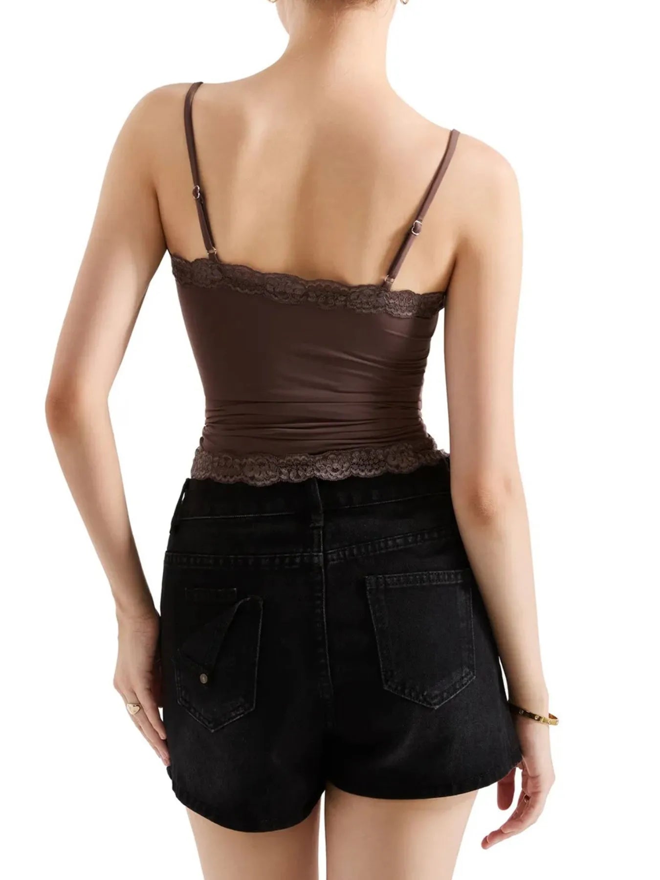 Trendsi Lace Trim Cami Top