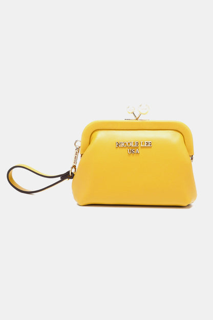 Nicole Lee USA Elise Pearl Coin Purse Mustard One Size Easy Apparels