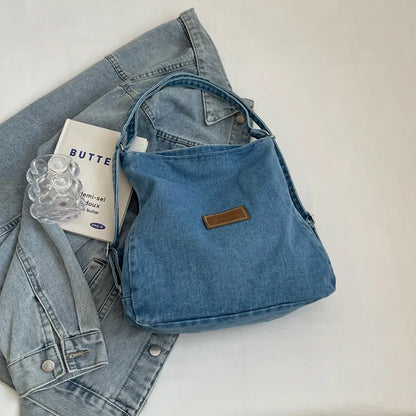 Adjustable Strap Denim Shoulder Bag Easy Apparels