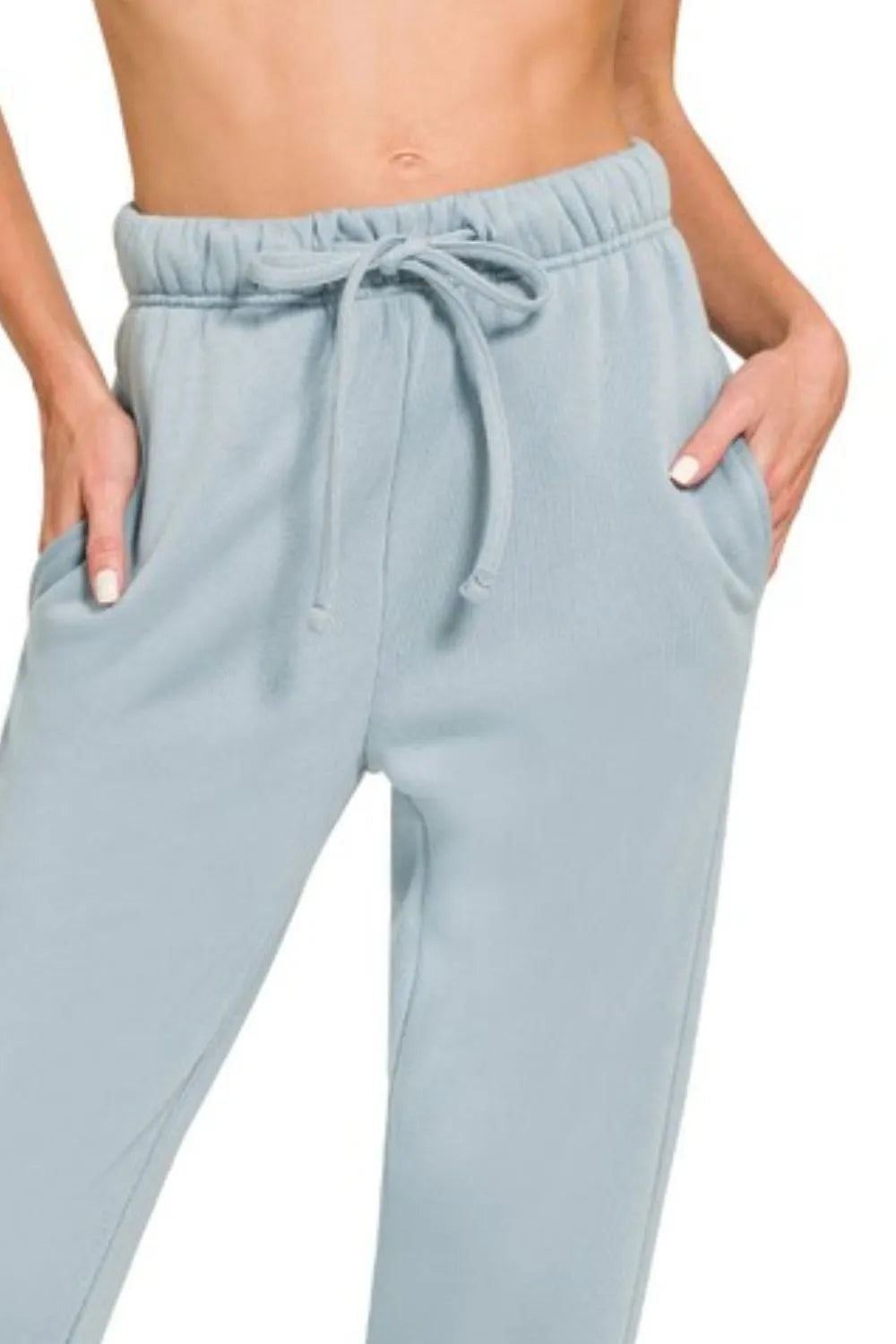 Zenana Fleece Jogger Sweatpants With Pockets Easy Apparels
