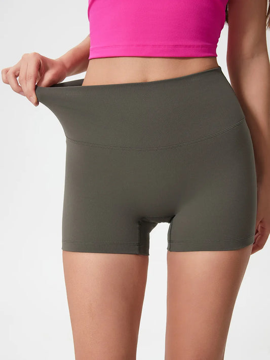 Millennia High Waist Active Shorts Deep Dark Green Easy Apparels