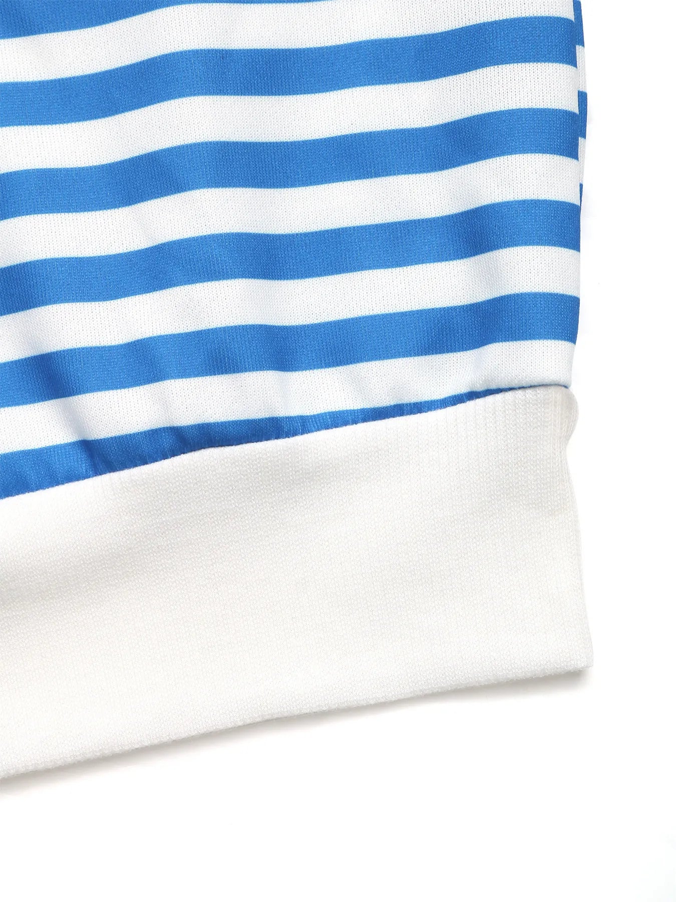 Trendsi Striped Quarter Zip Long Sleeve Hoodie