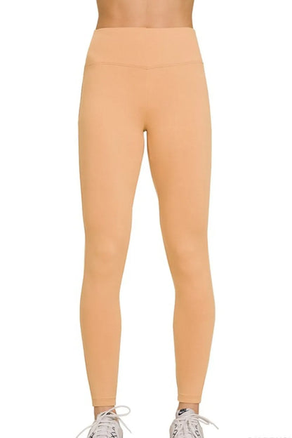 Zenana Microfiber Waistband Leggings DK BRUSH Easy Apparels