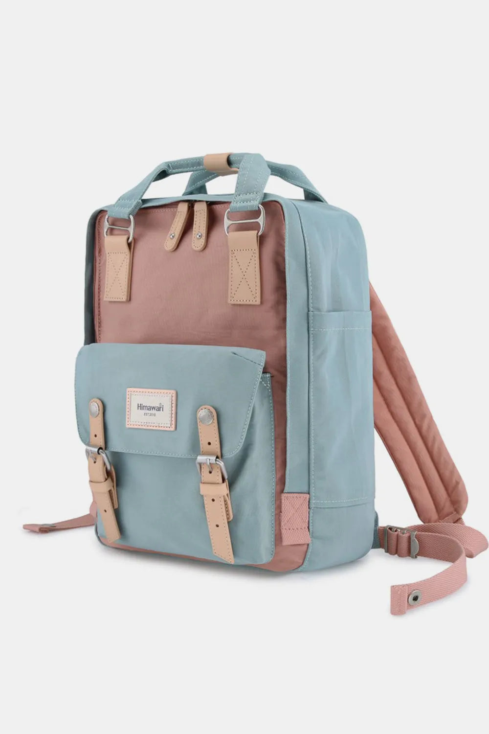 Himawari Contrast Waterproof Nylon Backpack Bag Easy Apparels