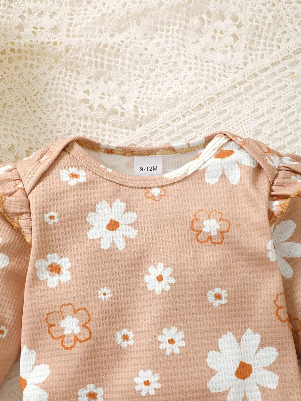 Children's Ruffled Floral Bodysuit and Bloomer, Headband Set Easy Apparels