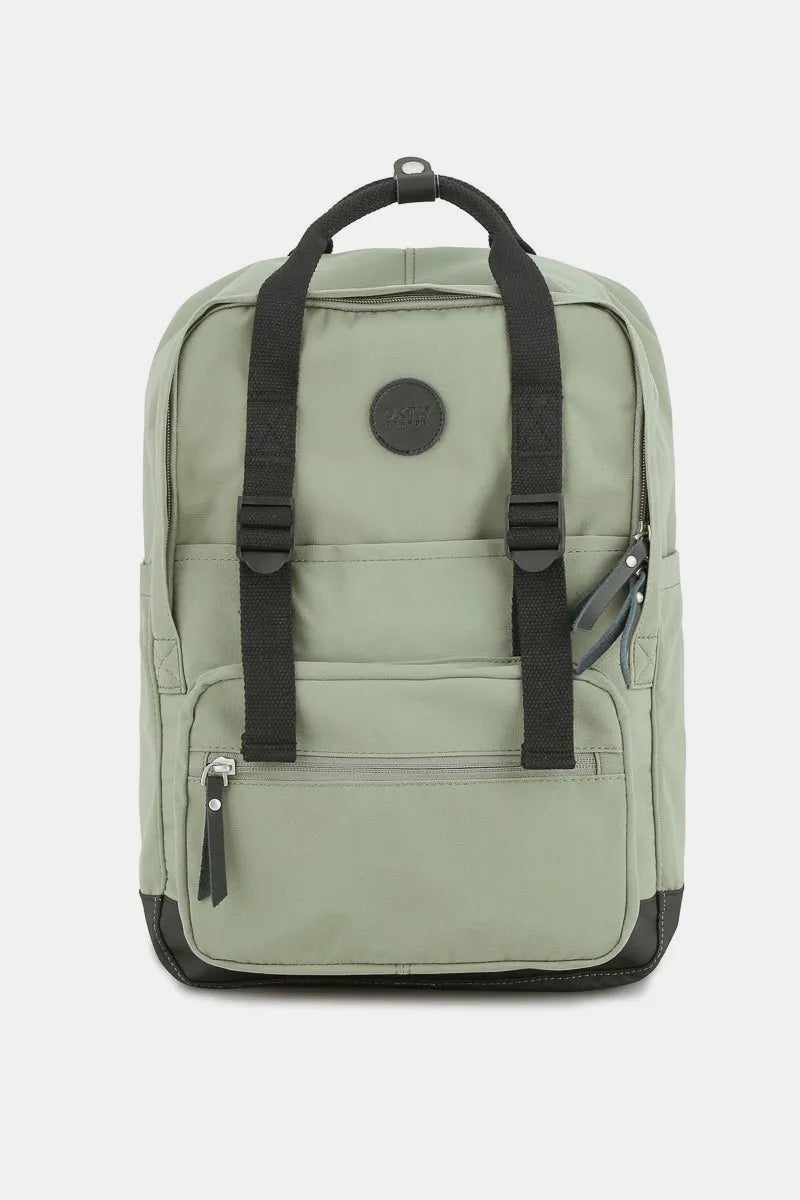 Himawari Waterproof Canvas Backpack Bag with Side Pockets Green One Size Easy Apparels