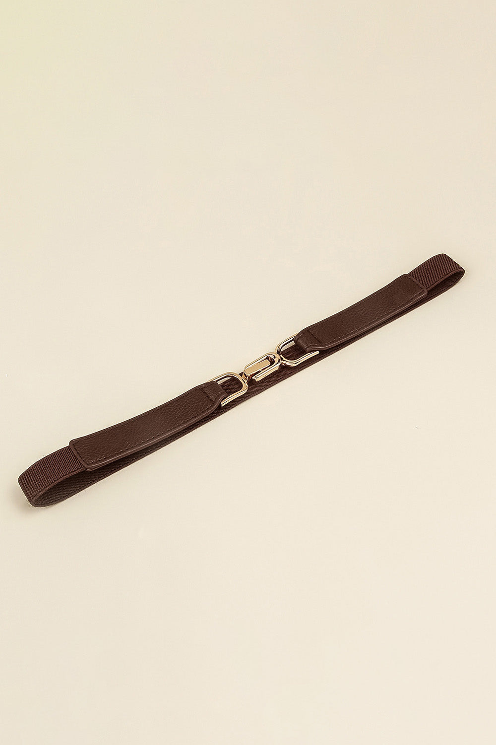 Alloy Buckle Elastic Belt Mocha One Size Easy Apparels