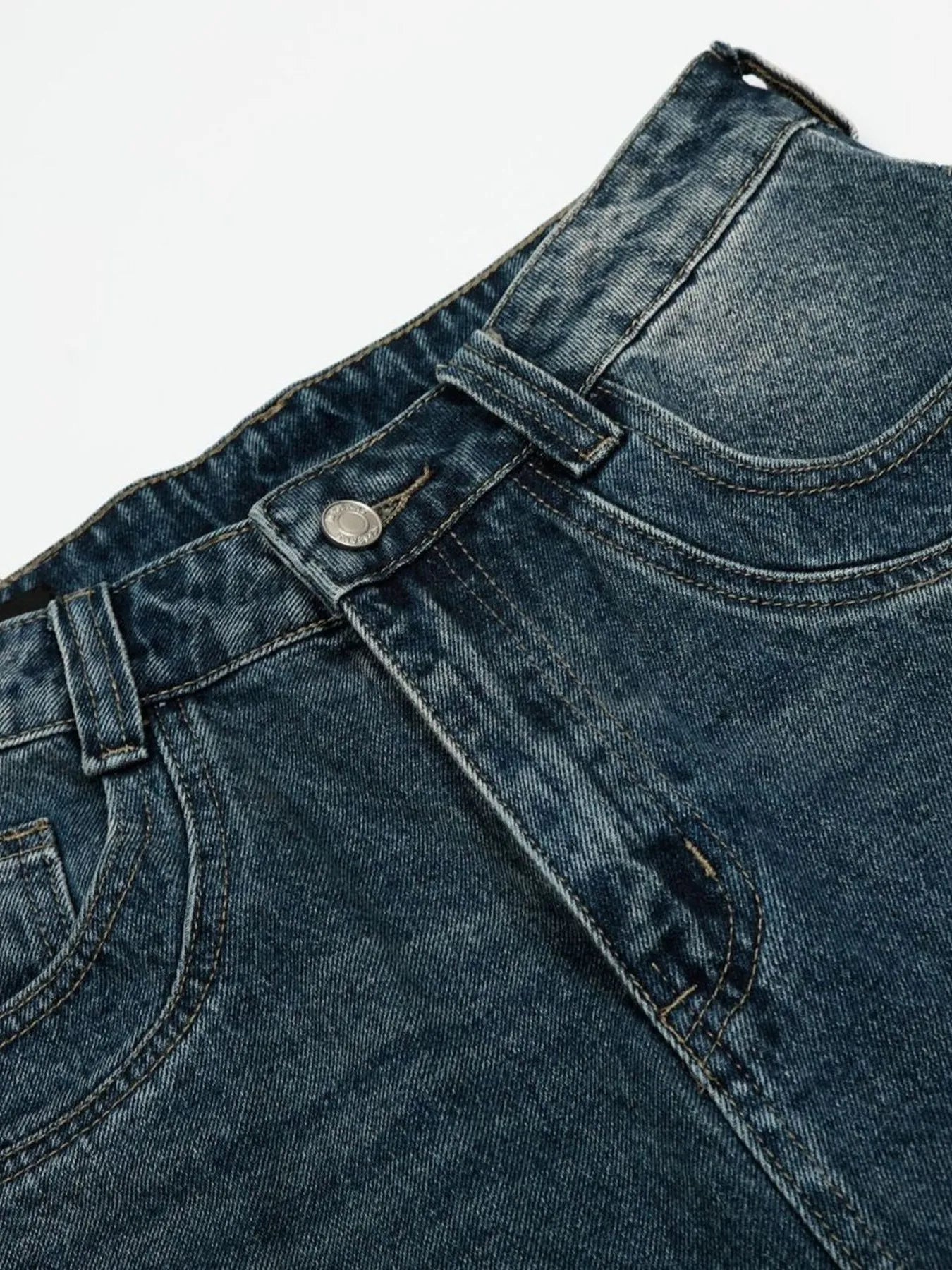 Men's Pearl Embellished Wide Leg Denim Shorts Easy Apparels