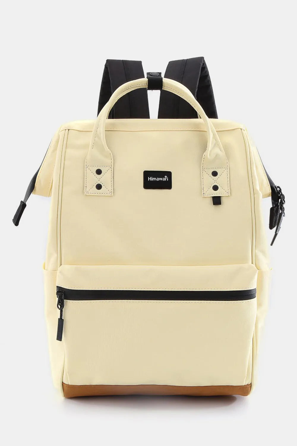 Himawari Waterproof Canvas Travel Backpack Bag with USB Port Cream One Size Easy Apparels