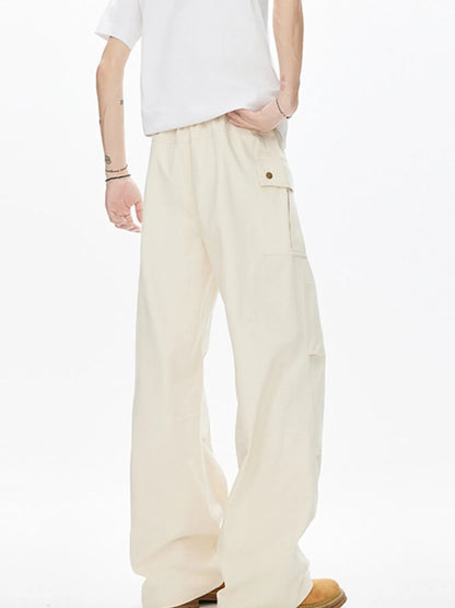 Men's Drawstring Cargo Pants Off-white Easy Apparels