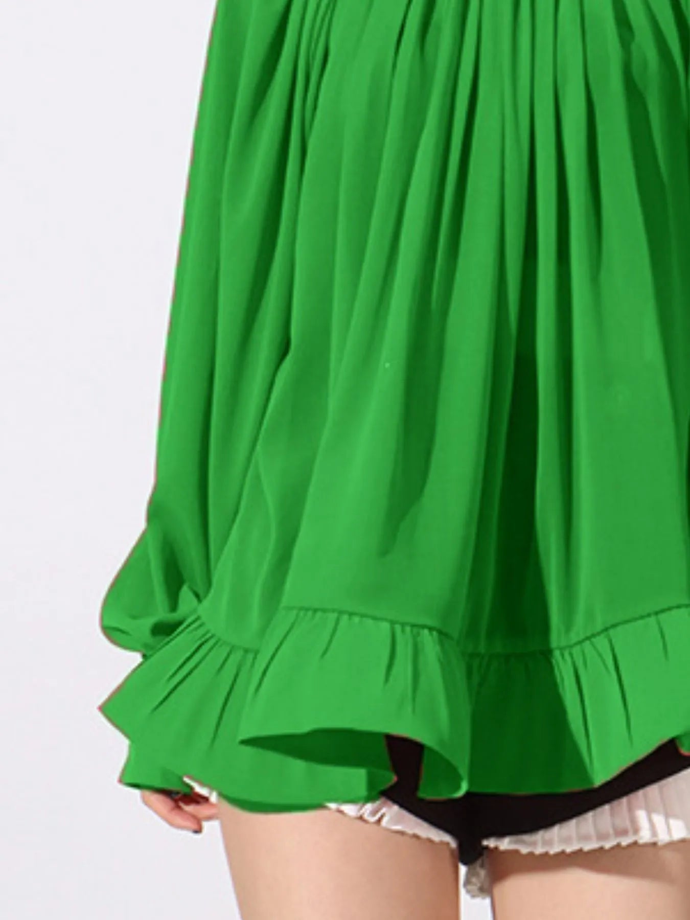 Trendsi Ruffled Hem Long Sleeve Blouse