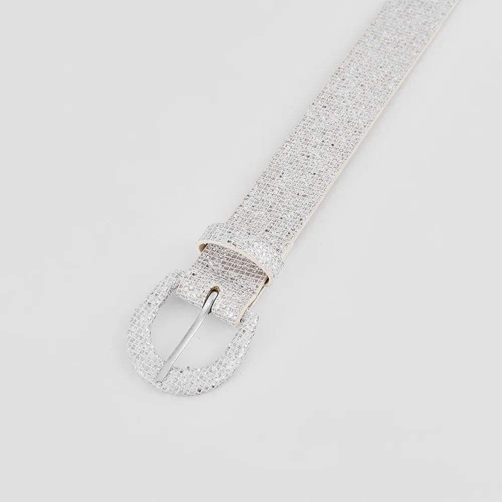 Sequin PU Leather Belt Easy Apparels