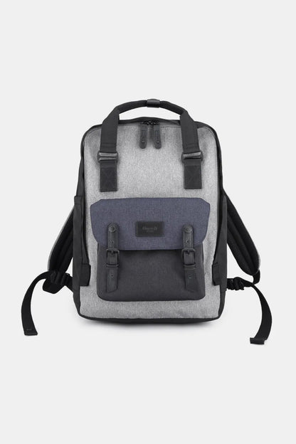 Himawari Waterproof Canvas Backpack Bag with Handles Navy One Size Easy Apparels