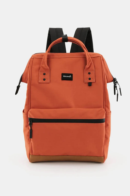 Himawari Waterproof Canvas Travel Backpack Bag with USB Port Orange One Size Easy Apparels