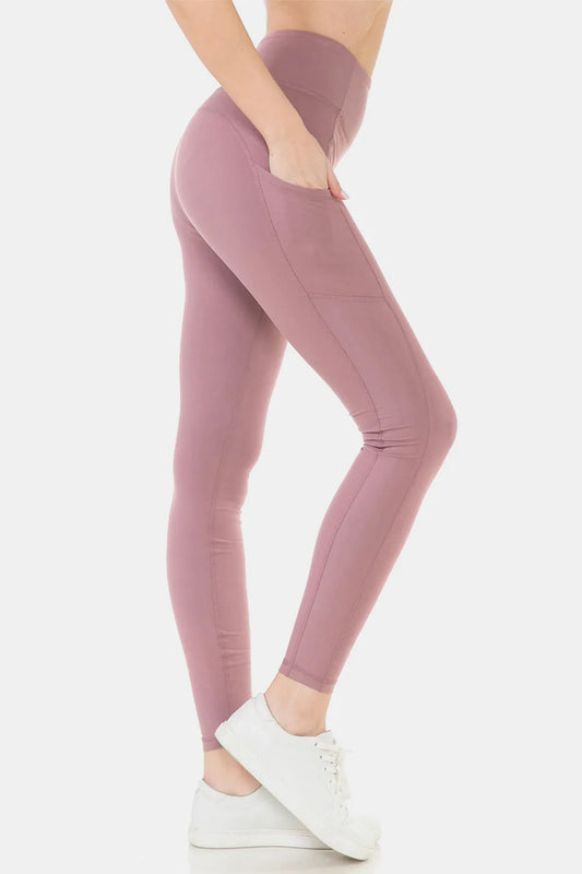Leggings Depot Wide Waistband High Waist Leggings Lunar Rock Easy Apparels