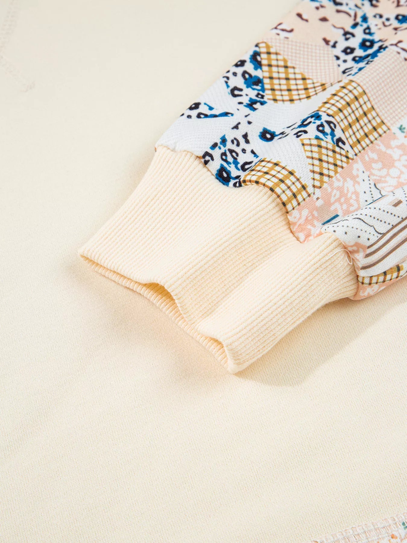 Geo Pattern Patchwork Hoodie with Kangaroo Pocket Easy Apparels