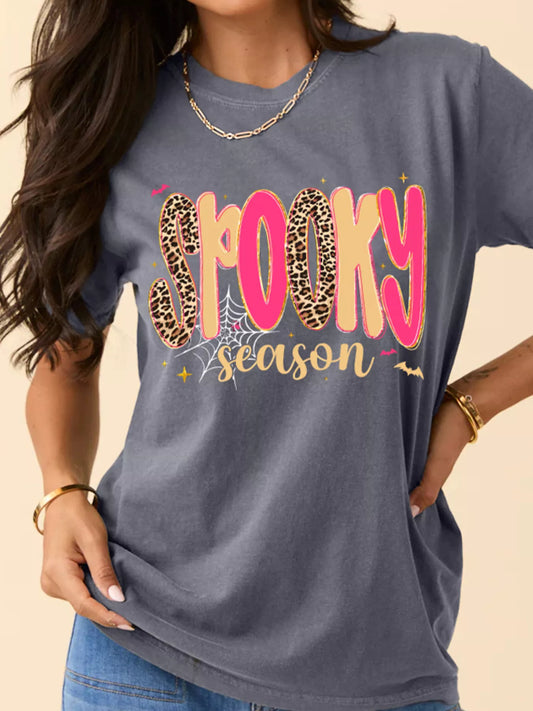 Full Size Spooky Season Halloween Graphic T-Shirt Plus Size Easy Apparels