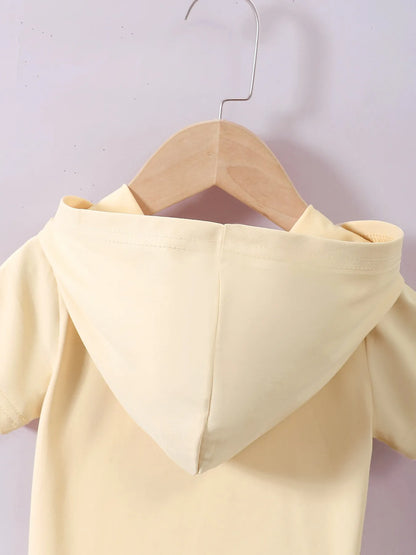 Children's Dog Short Sleeve Hoodie and Shorts Set Easy Apparels