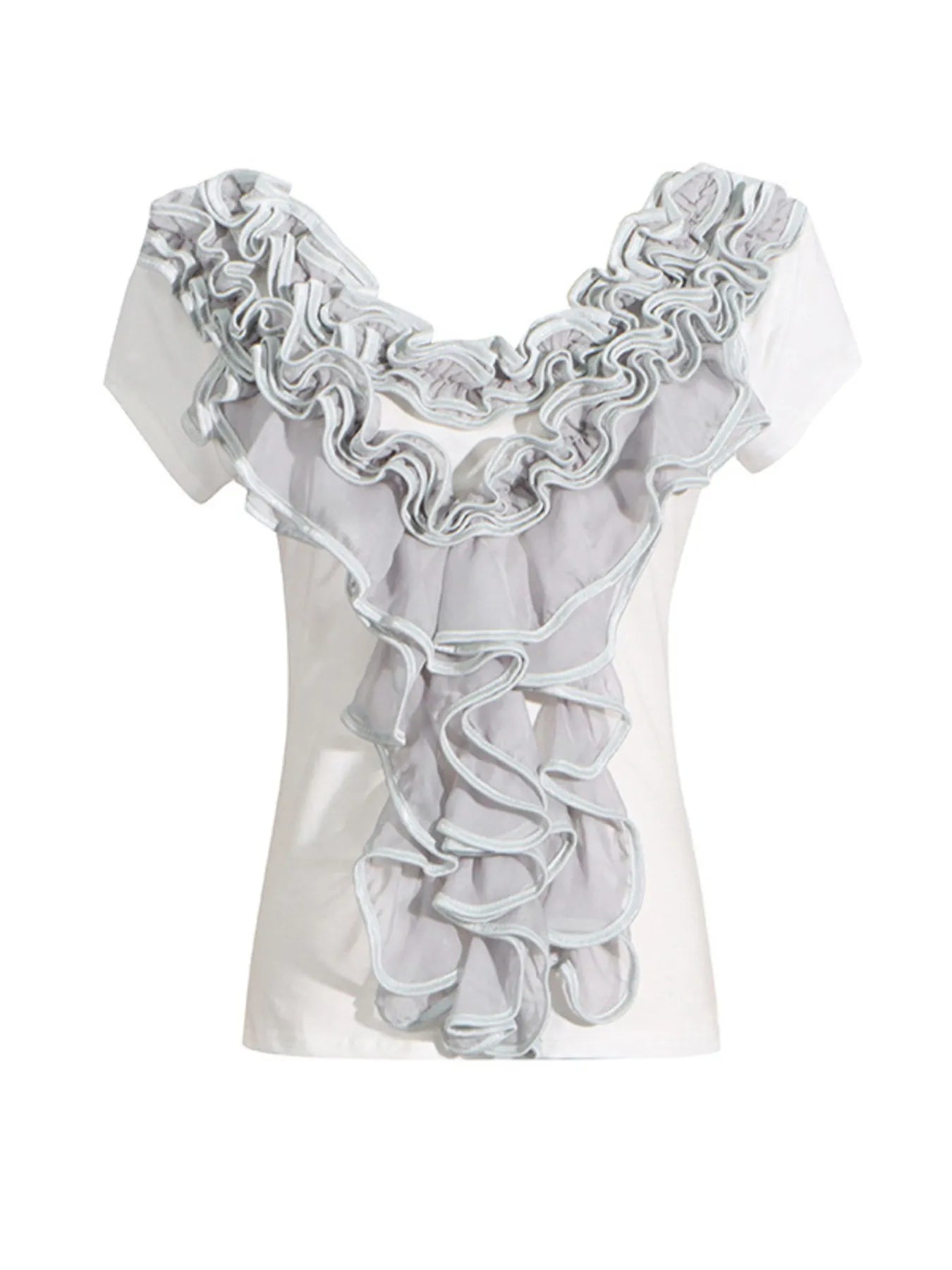 Trendsi Ruffled Round Neck Top