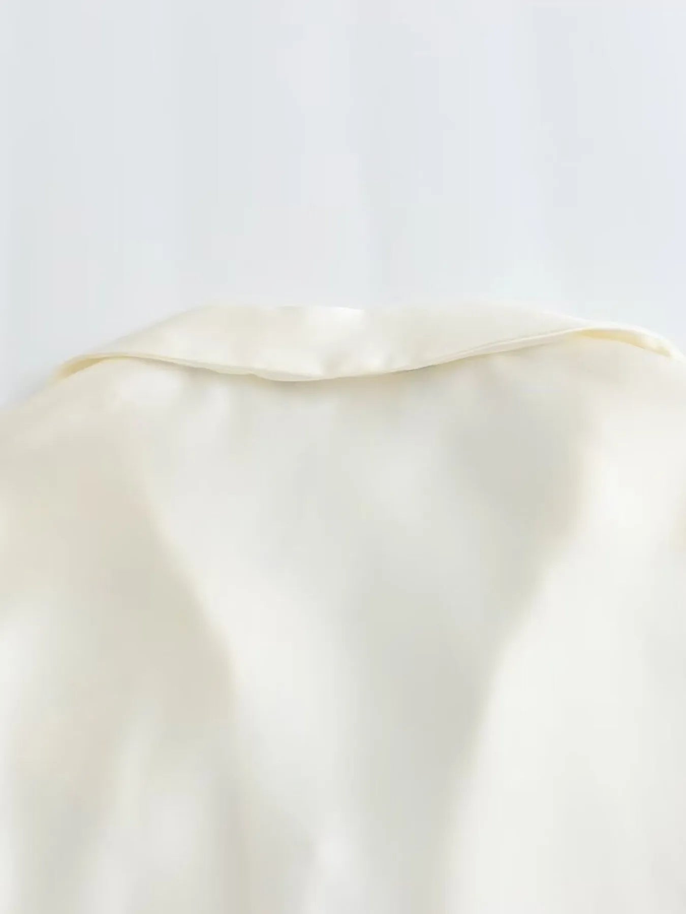 Trendsi Satin Tie-Front Long Sleeve Shirt