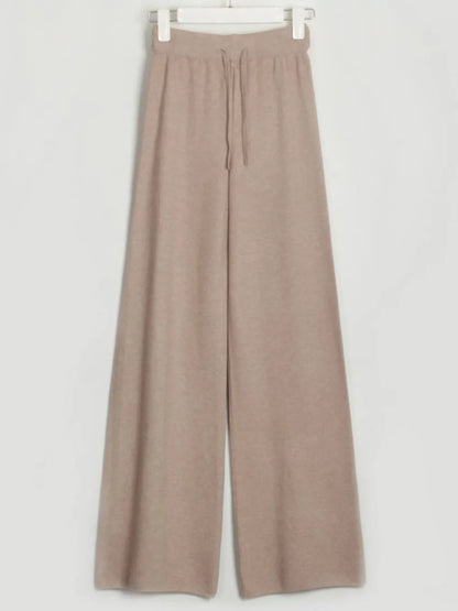 Turtleneck Long Sleeve Top and Drawstring Pants Sweater Set Easy Apparels