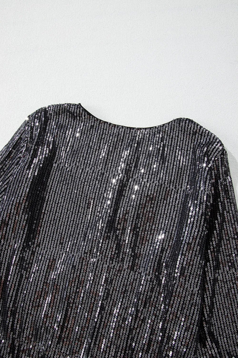 Trendsi Sequin Surplice Long Sleeve Bodysuit