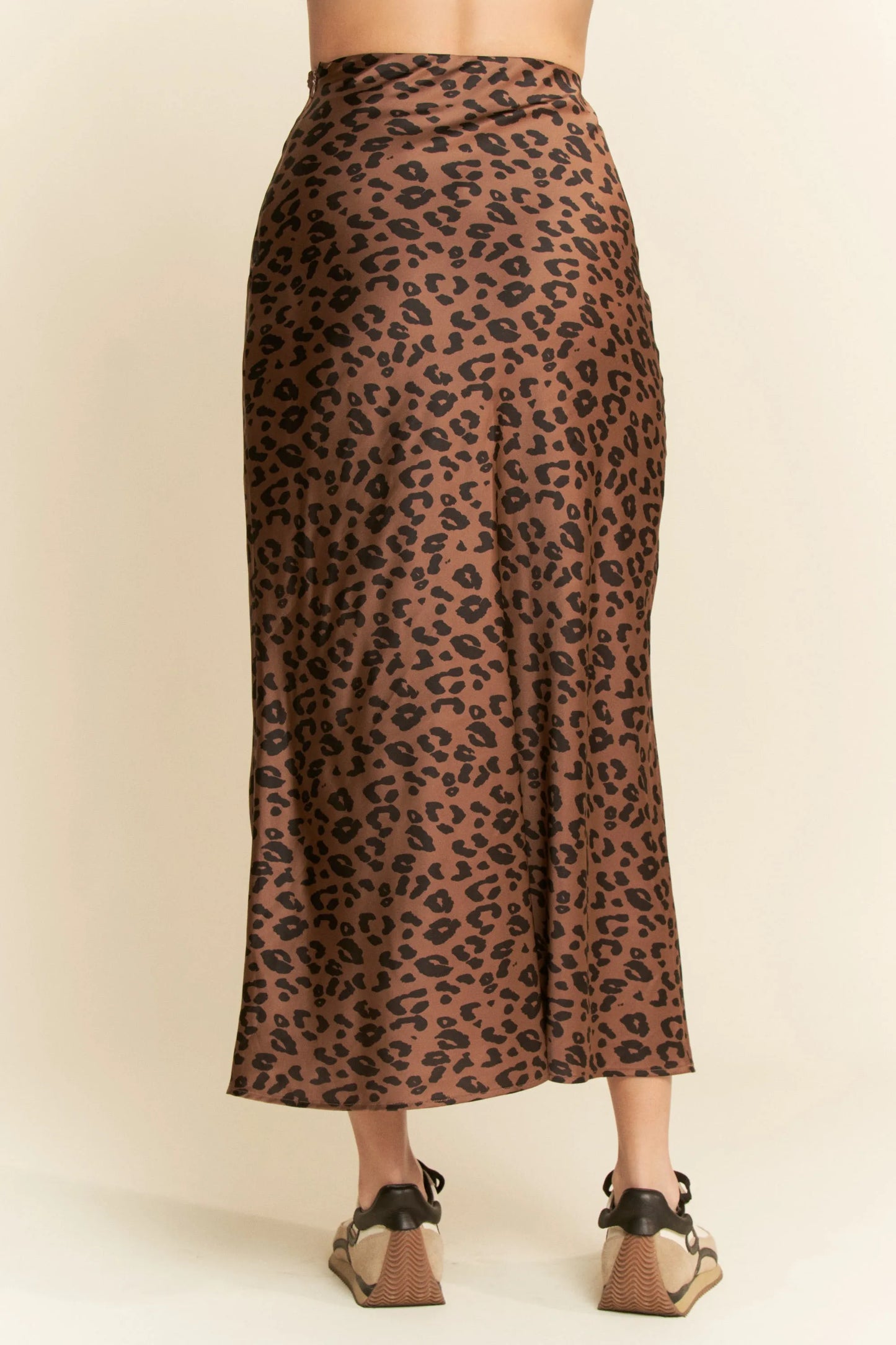 Davi & Dani Leopard Animal Print Long Length Skirt Easy Apparels