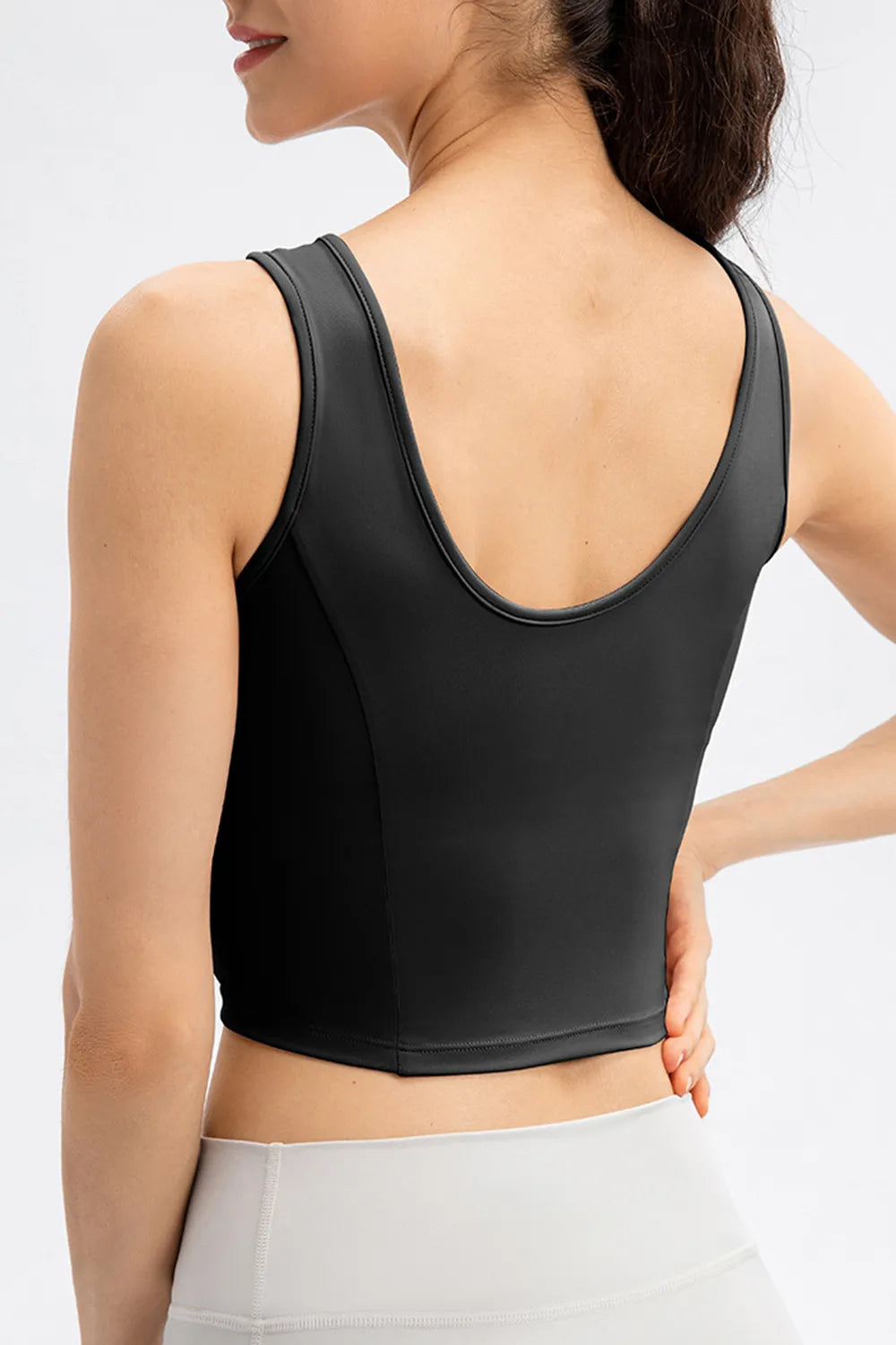 Round Neck Wide Strap Active Tank Easy Apparels