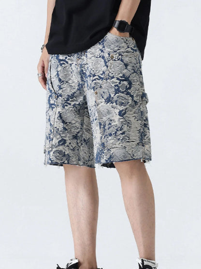 Men's Loose Fit Denim Shorts with Pockets Easy Apparels