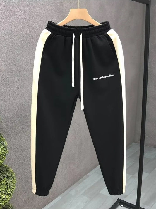 Men's Plus Size Casual Drawstring Joggers Black Easy Apparels