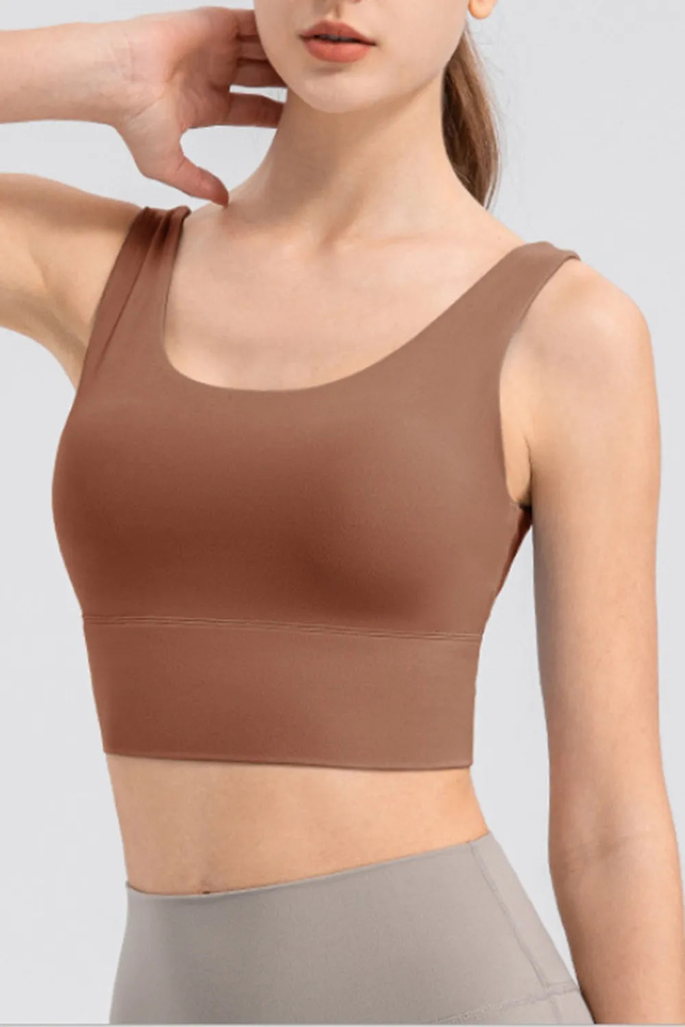 Scoop Neck Wide Strap Active Tank Easy Apparels