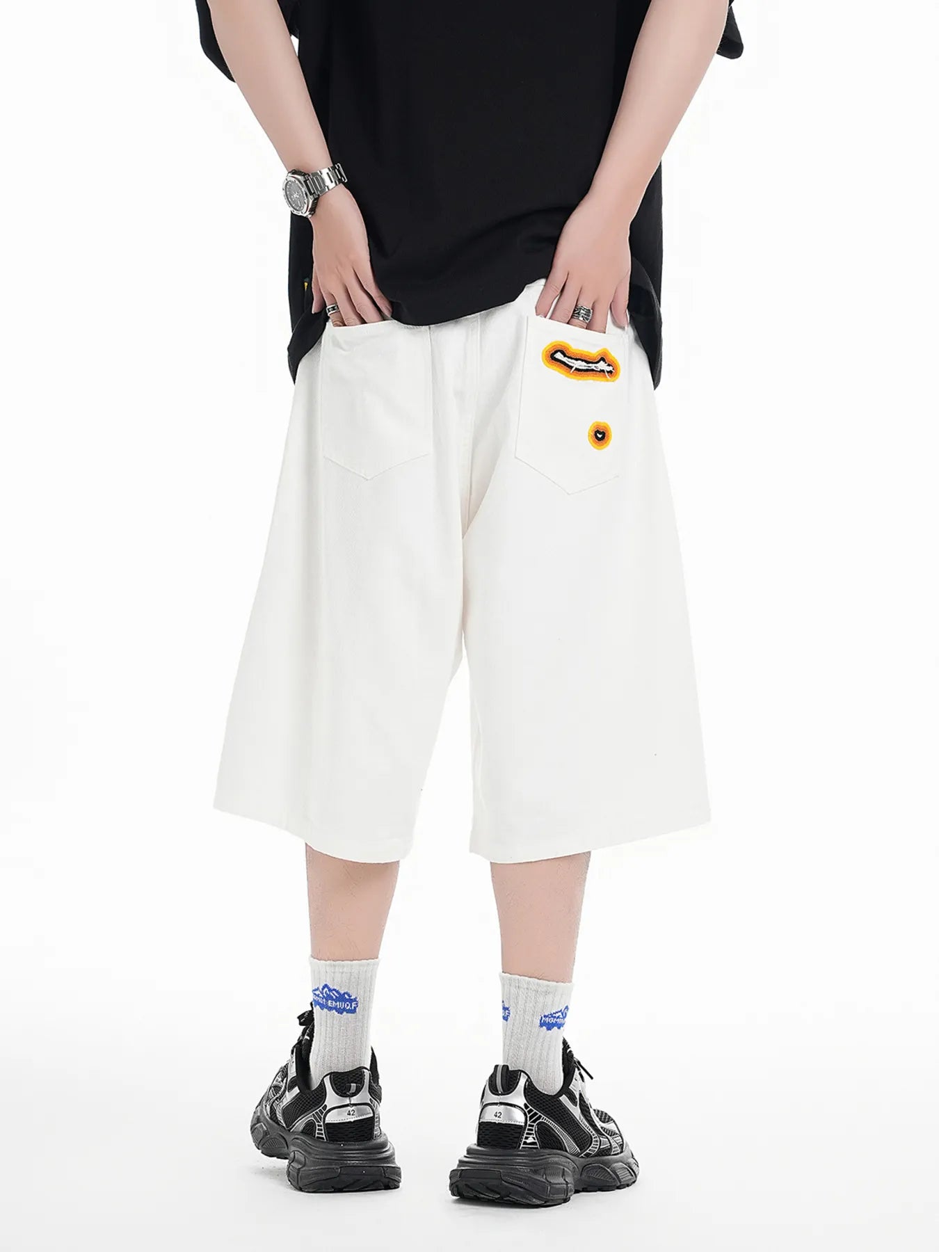 Men's Distressed Loose Fit Denim Shorts Easy Apparels