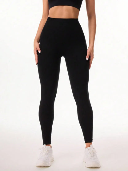 Pocketed High Waist Active Leggings Black Easy Apparels
