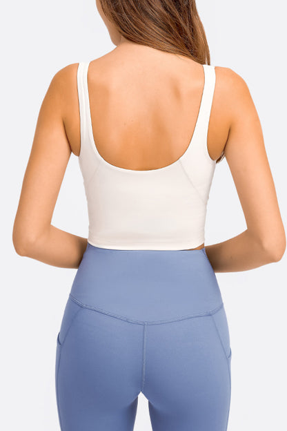 Millennia Deep V-Neck Crop Sports Bra Easy Apparels