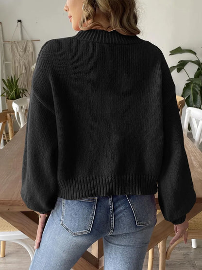 Pearl Open Front Long Sleeve Cardigan Easy Apparels