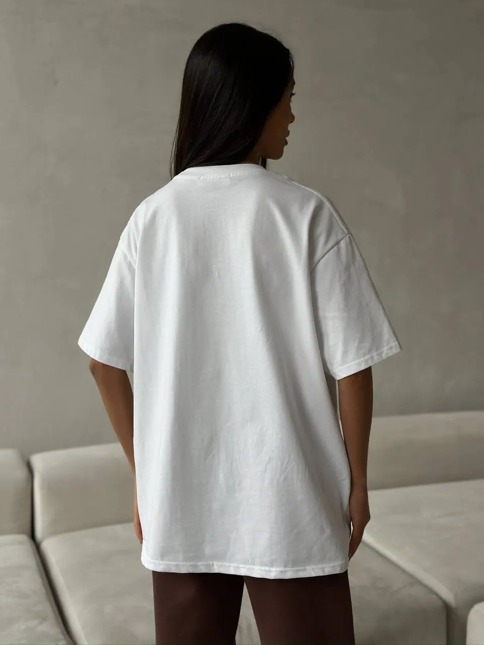 Trendsi Bow Round Neck Oversized T-Shirt