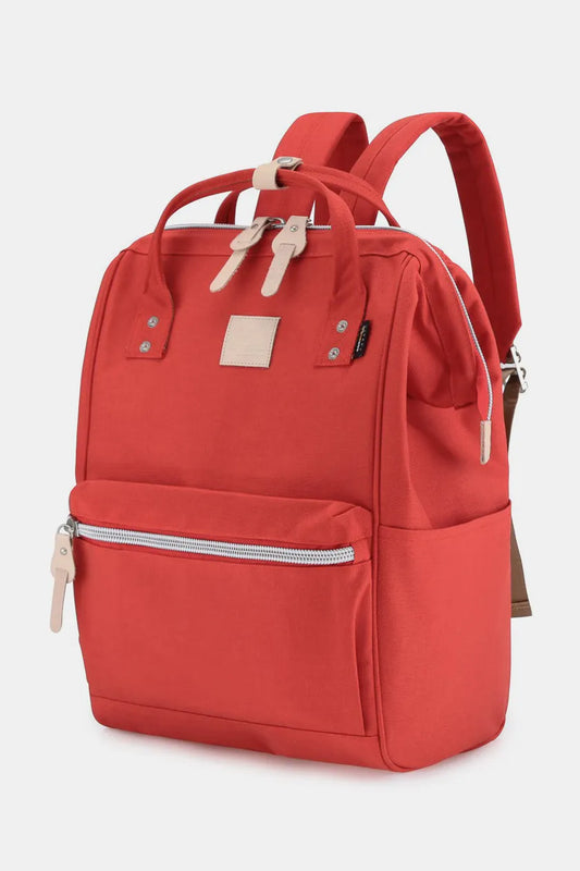 Himawari Waterproof Design Arcuate Shoulder Strap Backpack Bag with Handles Red One Size Easy Apparels