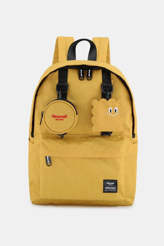 Himawari Waterproof Canvas Backpack Bag with Removable Coin Purse Yellow One Size Easy Apparels
