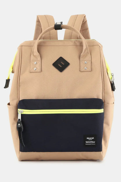 Himawari Contrast Waterproof Backpack Bag with Reinforced Edges Sand One Size Easy Apparels