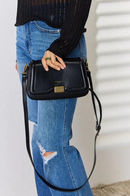 David Jones PU Leather Crossbody Bag Easy Apparels