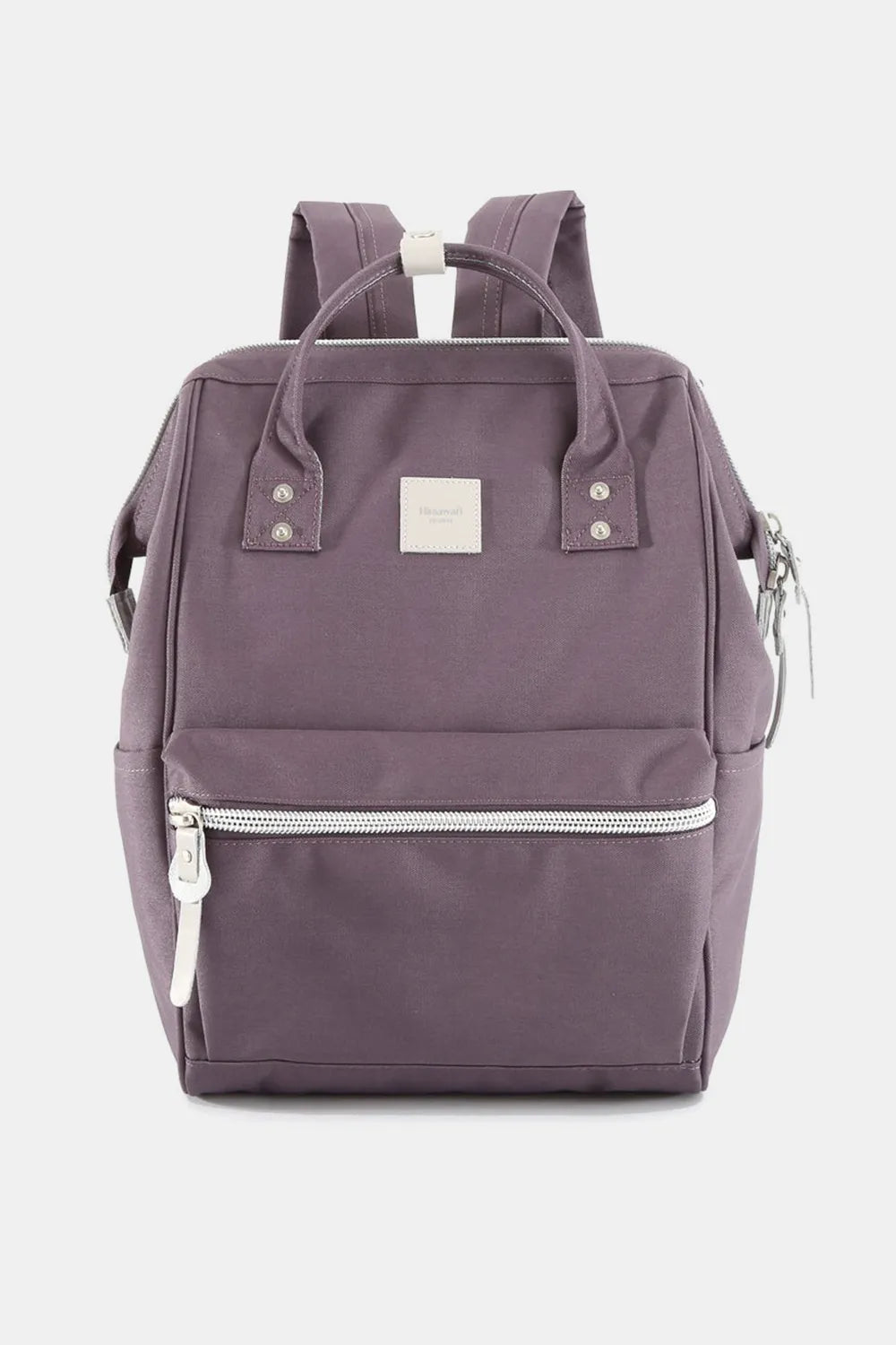 Himawari Water Resistant Canvas Backpack Bag with Side Pockets Purple One Size Easy Apparels