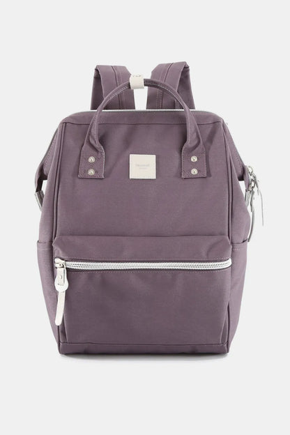 Himawari Water Resistant Canvas Backpack Bag with Side Pockets Purple One Size Easy Apparels