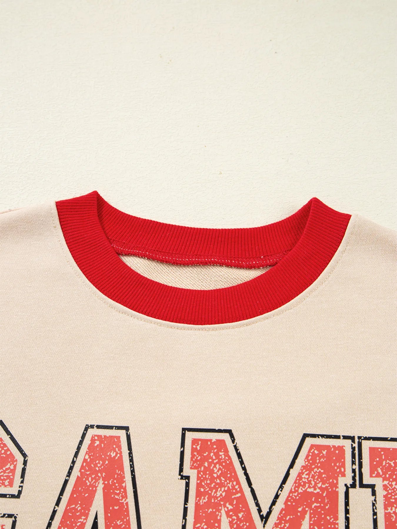 Trendsi GAME DAY Letter Graphic Round Neck Sweatshirt