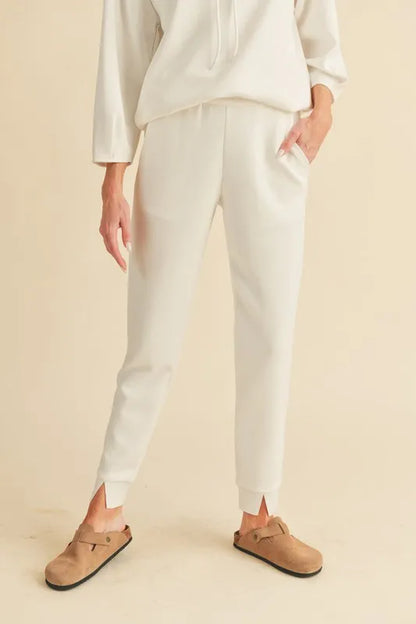 Aemi + Co Elastic Waist Joggers with Pockets Easy Apparels